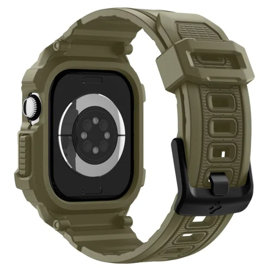 Каишка с корпус за Apple Watch 10/11 (46mm) - Spigen Rugged Armor Pro V2 - Vintage Khaki
