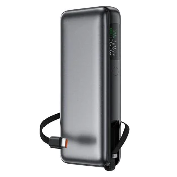 Външна батерия – Acefast (M22-20000) – с кабел, Type-C, 20000mAh, 74Wh, PD130W, двупосочно зареждане, LED дисплей – Черен