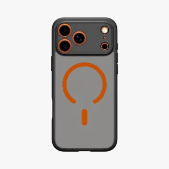 Калъф за iPhone 17 Pro Max - Spigen Ultra Hybrid MagSafe - Frost Black / Оранжев