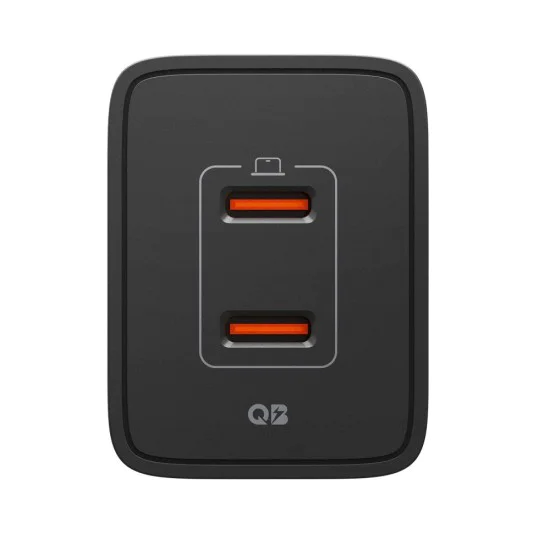 Зарядно за стена Spigen Essential (EE472EU) - 2x Type-C, 47W - Черно