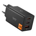 Зарядно за стена Spigen Essential (EE673EU) - USB + 2x Type-C, 67W - Черно