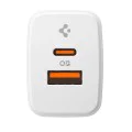 Зарядно за стена Spigen Essential (EE202EU) - USB + Type-C, 20W - Бяло