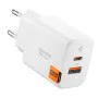 Зарядно за стена Spigen Essential (EE202EU) - USB + Type-C, 20W - Бяло