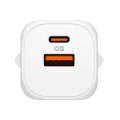 Зарядно за стена Spigen Essential (EE352EU) - USB + Type-C, 35W - Бяло