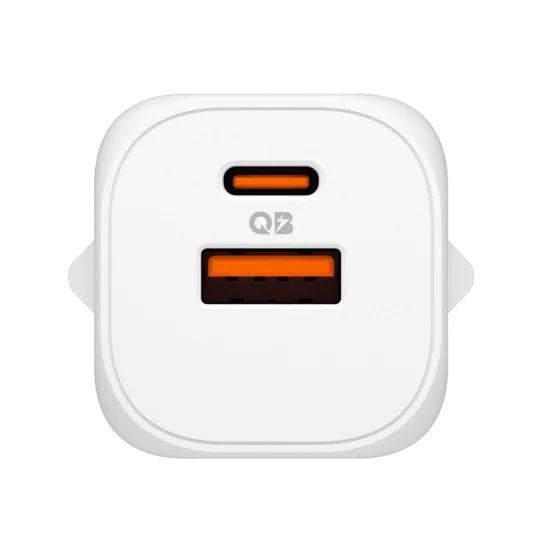 Зарядно за стена Spigen Essential (EE352EU) - USB + Type-C, 35W - Бяло