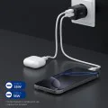 Зарядно за стена Spigen Essential (EE352EU) - USB + Type-C, 35W - Черно