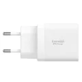 Зарядно за стена Spigen Essential (EE472EU) - 2x Type-C, 47W - Бяло