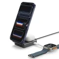 Безжична зарядна станция Spigen Essential (EF302MOQ) - MagSafe, Qi2.2, 3в1, Сгъваема, 25W - Сива