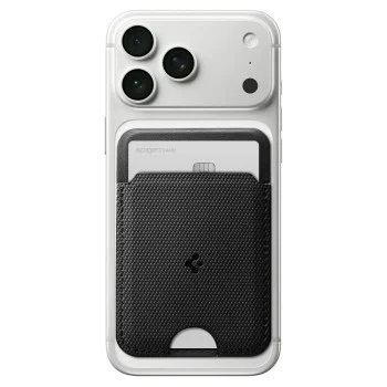 Магнитен портфейл и стойка Spigen Slim Fold (S314-1) - MagSafe, Универсален - Черен