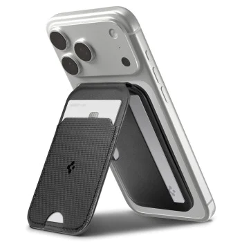 Магнитен портфейл и стойка тип статив Spigen Slim Fold Tripod (S314-2) - MagSafe - Черен
