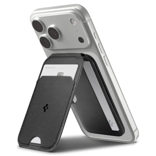 Магнитен портфейл и стойка тип статив Spigen Slim Fold Tripod (S314-2) - MagSafe - Черен