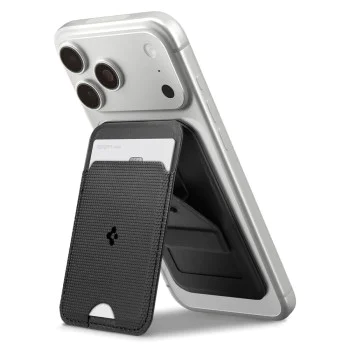 Магнитен портфейл и стойка тип статив Spigen Slim Fold Tripod (S314-3) - MagSafe - Черен