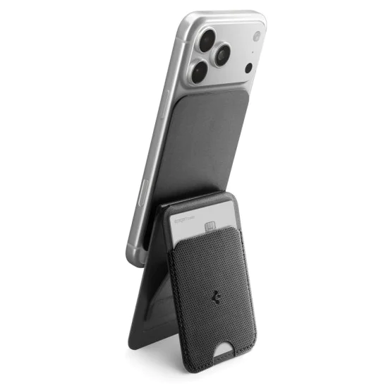 Магнитен портфейл и стойка тип статив Spigen Slim Fold Tripod (S314-3) - MagSafe - Черен
