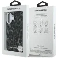 Калъф за iPhone 16 - Karl Lagerfeld IML Leopard Pattern MagSafe - Черен