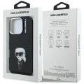 Калъф за iPhone 16 Pro Max - Karl Lagerfeld IML Aquarelle Karl & Logo MagSafe - Черен