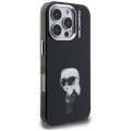 Калъф за iPhone 16 Pro - Karl Lagerfeld IML Aquarelle Karl & Logo MagSafe - Черен