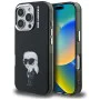 Калъф за iPhone 16 Pro - Karl Lagerfeld IML Aquarelle Karl & Logo MagSafe - Черен