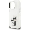 Калъф за iPhone 16 Pro Max - Karl Lagerfeld IML Aquarelle Karl & Choupette - Бял