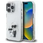 Калъф за iPhone 16 Pro Max - Karl Lagerfeld IML Aquarelle Karl & Choupette - Бял