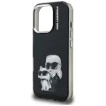 Калъф за iPhone 16 Pro Max - Karl Lagerfeld IML Aquarelle Karl & Choupette - Черен