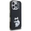 Калъф за iPhone 16 Pro - Karl Lagerfeld IML Aquarelle Choupette Logo - Черен