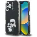 Калъф за iPhone 16 - Karl Lagerfeld IML Aquarelle Karl & Choupette - Черен