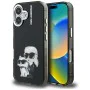 Калъф за iPhone 16 - Karl Lagerfeld IML Aquarelle Karl & Choupette - Черен