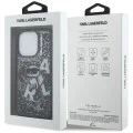 Калъф за iPhone 16 Pro Max - Karl Lagerfeld Liquid Glitter Choupette Logo MagSafe - Черен
