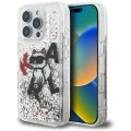Калъф за iPhone 16 Pro Max - Karl Lagerfeld Liquid Glitter Choupette Logo MagSafe - Прозрачен