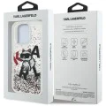 Калъф за iPhone 16 Pro - Karl Lagerfeld Liquid Glitter Choupette Logo MagSafe - Прозрачен