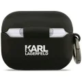 Силиконов калъф за Apple AirPods Pro 3 - Karl Lagerfeld Silicone Karl&Choupette Head 3D - Черен