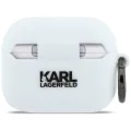 Силиконов калъф за Apple AirPods Pro 3 - Karl Lagerfeld Silicone Karl Head 3D - Бял