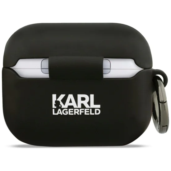 Силиконов калъф за Apple AirPods Pro 3 - Karl Lagerfeld Silicone Karl Head 3D - Черен