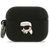 Силиконов калъф за Apple AirPods Pro 3 - Karl Lagerfeld Silicone Karl Head 3D - Черен