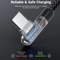 Кабел за данни Lito Type-C към Lightning - бързо зареждане 30W, текстилен, 1m - Черен