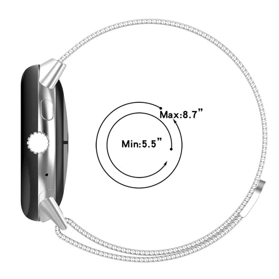 Силиконова каишка за Google Pixel Watch 4 (45mm) - Techsuit Watchband (W009) - Черна