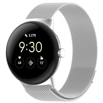 Верижка за Google Pixel Watch 4 (45mm) - Techsuit Watchband (W009) - Сребриста