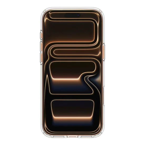 Калъф за iPhone 17 Pro - Spigen Ultra Hybrid MagSafe - Прозрачен / Оранжев