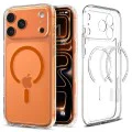 Калъф за iPhone 17 Pro Max - Spigen Ultra Hybrid MagSafe - Прозрачен / Оранжев