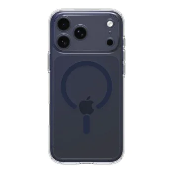 Калъф за iPhone 17 Pro - Spigen Ultra Hybrid MagSafe - Прозрачен / Тъмносин