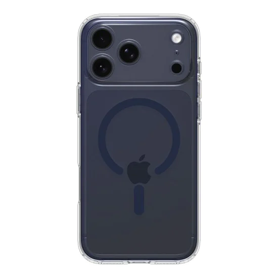 Калъф за iPhone 17 Pro - Spigen Ultra Hybrid MagSafe - Прозрачен / Тъмносин