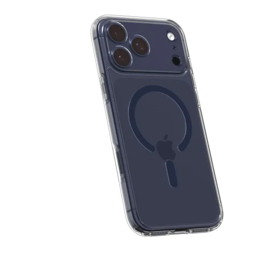 Калъф за iPhone 17 Pro Max - Spigen Ultra Hybrid MagSafe - Прозрачен / Тъмносин