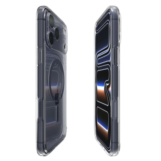 Калъф за iPhone 17 Pro Max - Spigen Ultra Hybrid MagSafe - Прозрачен / Тъмносин