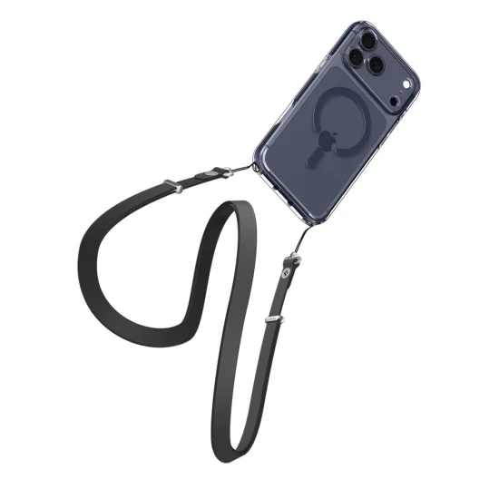 Калъф за iPhone 17 Pro Max - Spigen Ultra Hybrid MagSafe - Прозрачен / Тъмносин