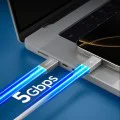 Кабел за данни Spigen Essential (EB10010CC) - Type-C към Type-C, 100W, 1м - Бял
