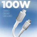 Кабел за данни Spigen Essential (EB10020CC) - Type-C към Type-C, 100W, 2м - Бял