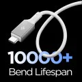 Кабел за данни Spigen Essential (EB10020CC) - Type-C към Type-C, 100W, 2м - Бял