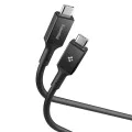 Кабел за данни Spigen Essential (EB10020CC) - Type-C към Type-C, 100W, 2м - Черен