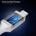 Кабел за данни Spigen Essential (EB24012CC) - Type-C към Type-C, 240W, 8K, 1.2м - Бял