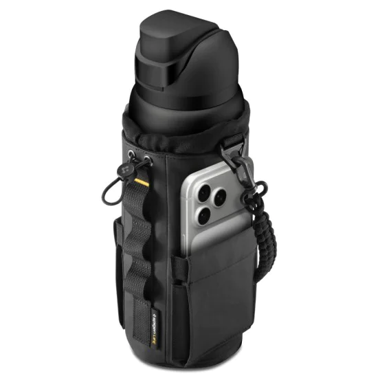 Магнитна термо чанта Spigen Magnetic Tumbler Bag LF500 - за аксесоари и телефон - Черна
